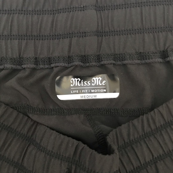 Miss Me Black Activewear Joggers Medium, EUC - Picture 10 of 12